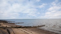 View over the Thames Estuary beach at Kent Coast