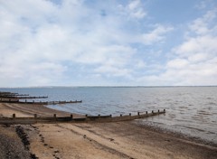 View over the Thames Estuary beach at Kent Coast