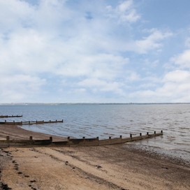 View over the Thames Estuary beach at Kent Coast