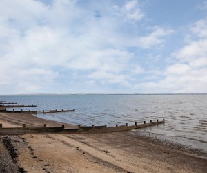 View over the Thames Estuary beach at Kent Coast