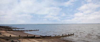 View over the Thames Estuary beach at Kent Coast