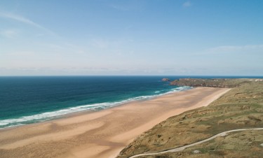 Beach view at Perran Sands