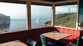 The view from North Landing Cafe over the North Landing Bay.