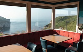 The view from North Landing Cafe over the North Landing Bay.