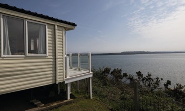 One of the holiday homes overlooking Poole Harbour