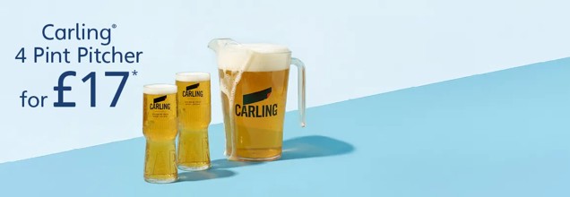 4-pint Carling pitcher for £17