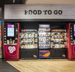 The food to go section with Costa Express machines at Craig Tara