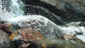 Close-up of Rhaedar Dyserth waterfall