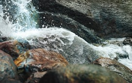 Close-up of Rhaedar Dyserth waterfall