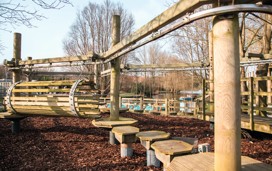 Mini aerial adventure at Primrose Valley.