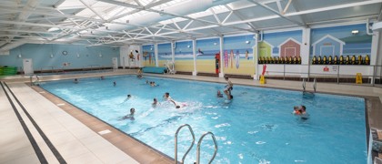 Indoor heated pool at Perran Sands