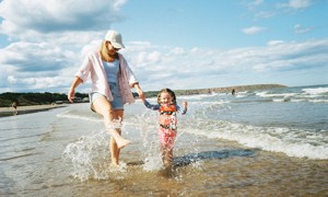 Direct beach access at Primrose Valley