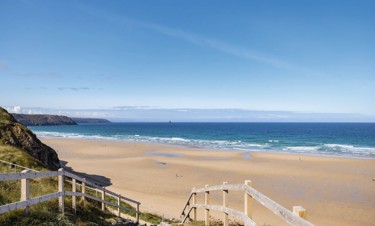 Enjoying the sea at Perran Sands