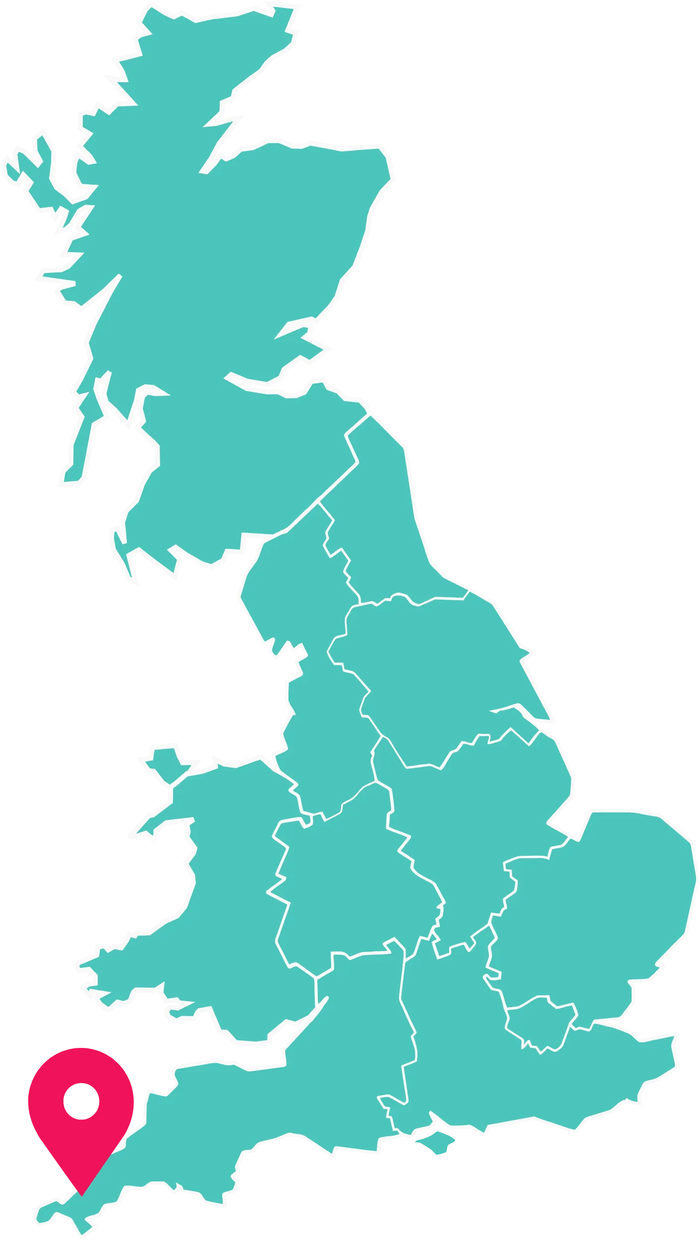 UK map highlighting Static Caravans for sale at Perran Sands